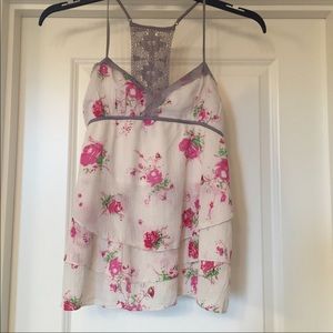 Free People floral tank top